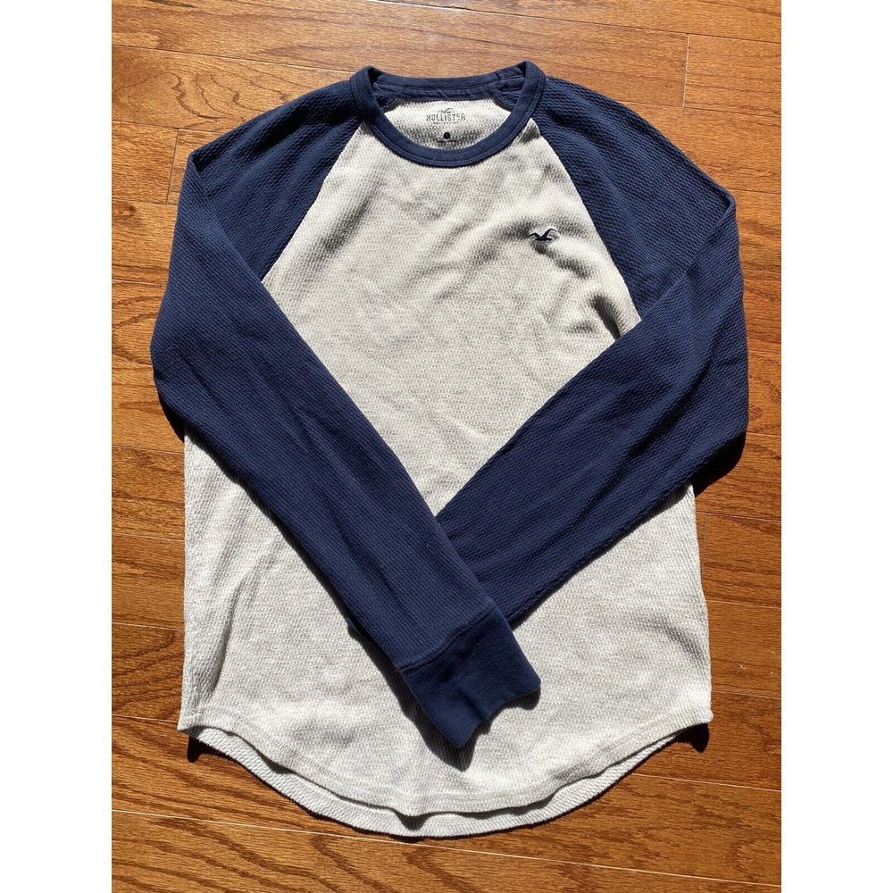 Hollister California Blue Gray‎ Ling Sleeved Shirt Size Small